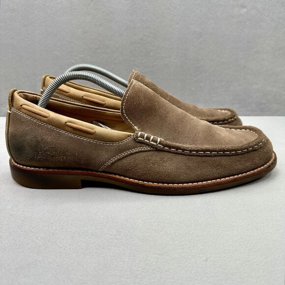 UGG Via Ponte Mens Size 9.5 Loafers Brown Suede Slip-On Comfort Lined Slippers - Picture 1 of 10